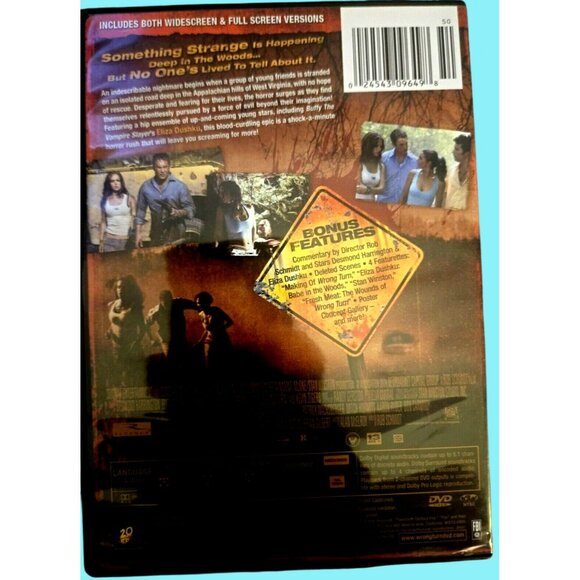 Wrong Turn Horror Movie DVD Widescreen & Full Screen - Picture 2 of 2